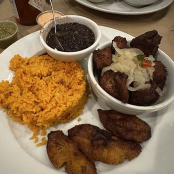 Rice and Beans - Fried pork - Puerto Rican Near Me - Wesley Chapel, Florida