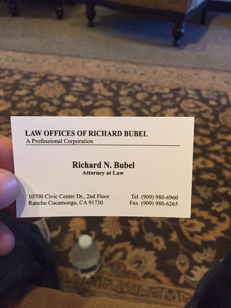 LAW OFFICES OF RICHARD BUBEL Updated August 2024 10700 Civic Center Dr, Rancho Cucamonga