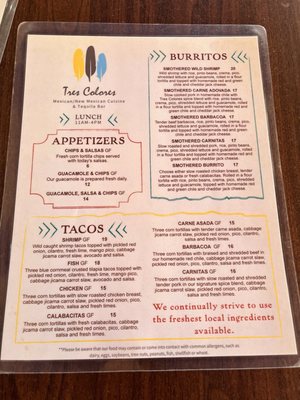 Menu photo 6 Tres Colores Santa Fe, NM Menu photo 6 Tres Colores Santa Fe, NM
