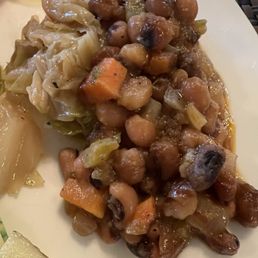 Black eyed peas & cabbage