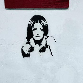 Grave Line Tours - A painting of Sharon Tate at El Coyote. - Historical Tours Near Me