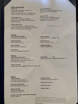 Menu photo 2 Bluefin Newport Coast, CA