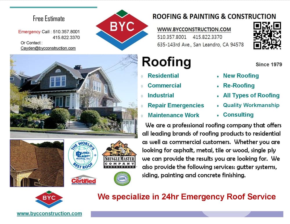 Slide of BYC Roofing & Painting