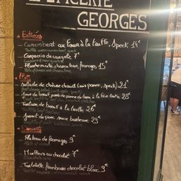 Menu and phone number for reservation