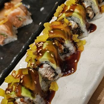 Yume Sushi Bar - Green dragon roll - Sushi Bars Near Me - Studio City, California Yume Sushi Bar - Green dragon roll - Sushi Bars Near Me - Studio City, California
