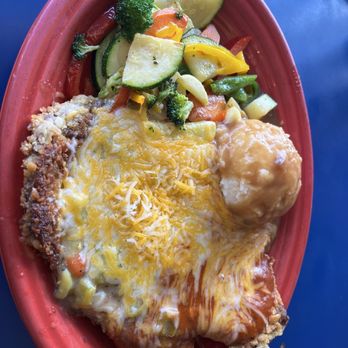 Pantry Restaurant - Chicken Fried Steak with New Mexico flavor.  5 stars!!! - Breakfast & Brunch Near Me - Santa Fe, New Mexico