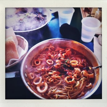 The Daily Catch - Calamari and linguine w red sauce - Italian Near Me - Boston, Massachusetts The Daily Catch - Calamari and linguine w red sauce - Italian Near Me - Boston, Massachusetts