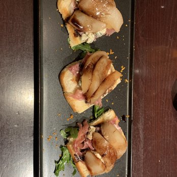 Cena Ristorante - Roasted Pear and Prosciutto Crostini - Italian Near Me - Park City, Utah Cena Ristorante - Roasted Pear and Prosciutto Crostini - Italian Near Me - Park City, Utah