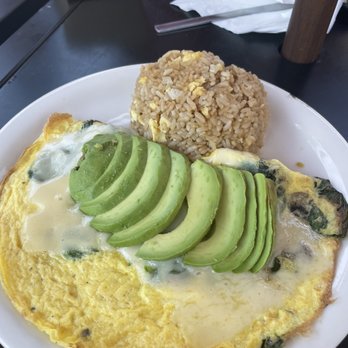 Stacks Pancake House - Avocado Omelette with Fried Rice - Breakfast & Brunch Near Me - Irvine, California Stacks Pancake House - Avocado Omelette with Fried Rice - Breakfast & Brunch Near Me - Irvine, California