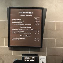 Starbucks - Fall menu