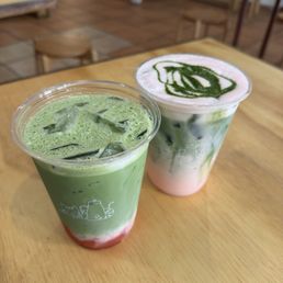 Strawberry and Sakura matcha Strawberry and Sakura matcha