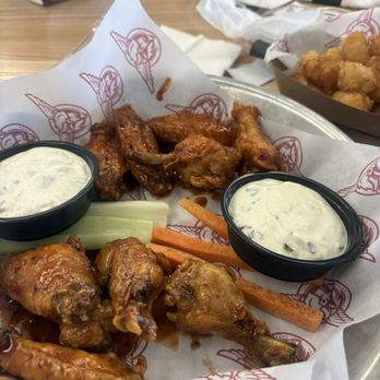 Taco Mac - 10 pc wing, half Honey Chipotle half Asian Sweet Heat - Sports Bars Near Me - Conyers, Georgia
