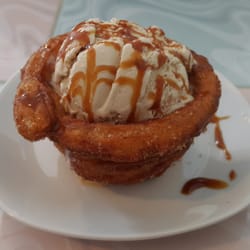 Frozen Break Ice Cream Bar - Salted caramel ice cream in a churros cup.