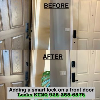 Locks KING - ADDING A SMART LOCK TO EXISTING ENTRY LOCK SET ON A FRONT DOOR ! - Keys & Locksmiths Near Me