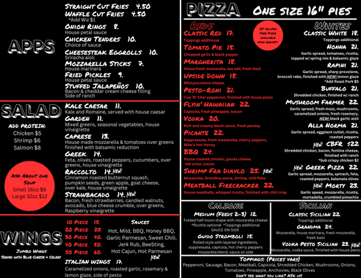 Menu photo 1 West Chester Pizza Cafe West Chester, PA Menu photo 1 West Chester Pizza Cafe West Chester, PA