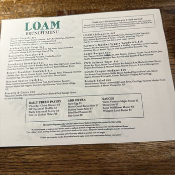 Loam - Menu - Breakfast & Brunch Near Me - Dayton, Oregon Loam - Menu - Breakfast & Brunch Near Me - Dayton, Oregon