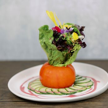 Food & Thought 2 - a tomato and cucumber on a plate - Restaurants Near Me - Naples, Florida Food & Thought 2 - a tomato and cucumber on a plate - Restaurants Near Me - Naples, Florida