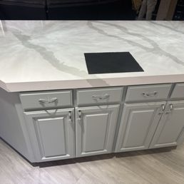 Kitchen island cabinet repainted Kitchen island cabinet repainted