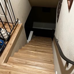 Completed stairs - downward view