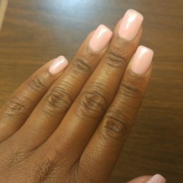 My nails today. Tried a lighter pink than I'm used to, but they look awesome!