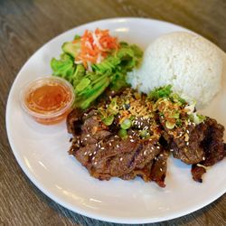 Pho Society - Ribeye rice plate