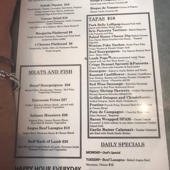 Bistro St Germain - Happy hour everyday 3-6pm $2 off wine by the glass 1/2 off tapas - French Near Me - Seal Beach, California