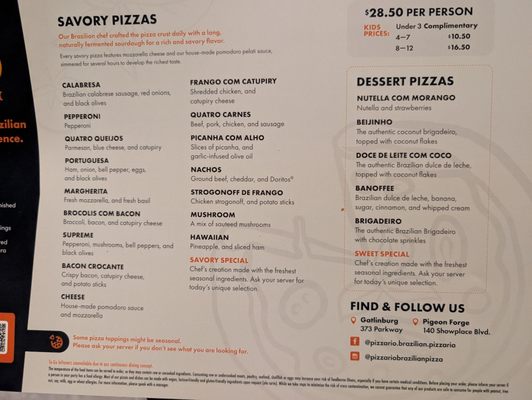 Menu photo 3 Pizza Rio - Pigeon Forge Pigeon Forge, TN Menu photo 3 Pizza Rio - Pigeon Forge Pigeon Forge, TN