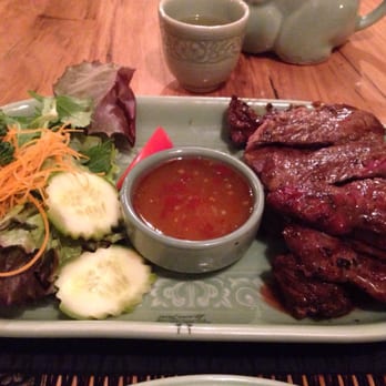 Lanna Thai Restaurant - Chargrilled beef - large portion. - Thai Near Me - North Melbourne, VIC
