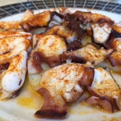 Los Abetos - Pulpo a la gallega, mejorable, la patata debía de estar más blandita.