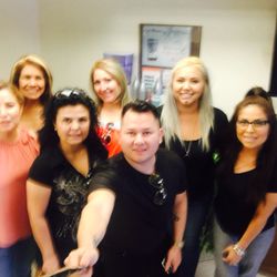 Unique Design by Susy's Hair Salon - Our team taking a Rusk Color Class