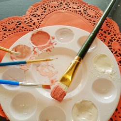 The Art Room - Ceramic paints and brushes