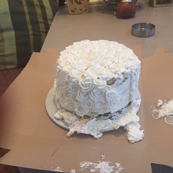 Rose Bakery - After it slid and I tried to slide it back into position - Bakeries Near Me - Van Nuys, California Rose Bakery - After it slid and I tried to slide it back into position - Bakeries Near Me - Van Nuys, California