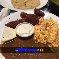 Cheesy popusas and breakfast