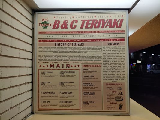 Menu photo 6 B & C Teriyaki Monrovia, CA Menu photo 6 B & C Teriyaki Monrovia, CA