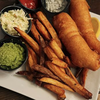 The Union Jack Pub & Restaurant - Fish and Chips! The best and definitely enough for 2!!! - British Near Me - Winchester, Virginia