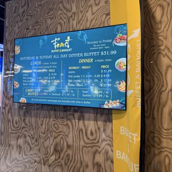 Feast Buffet & Banquet - Menu board - Buffets Near Me - Woodbury, Minnesota Feast Buffet & Banquet - Menu board - Buffets Near Me - Woodbury, Minnesota