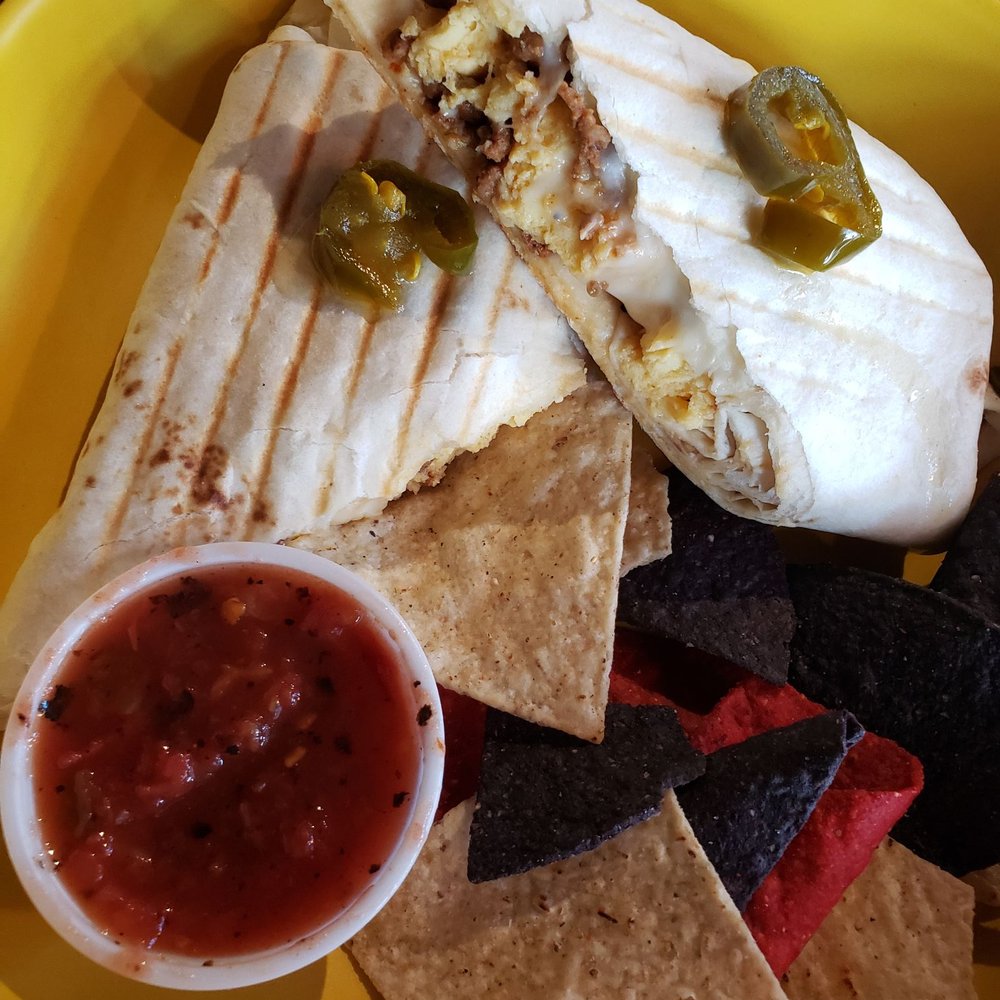 Not Your Average Joe - Chorizo Breakfast Burrito - Coffee & Tea Near Me - Oklahoma City, Oklahoma
