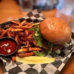 Buster's on 28th - Bison Burger with fries