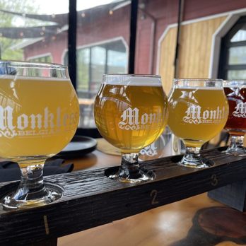 Monkless Belgian Ales - Flight - Belgian Near Me - Bend, Oregon Monkless Belgian Ales - Flight - Belgian Near Me - Bend, Oregon