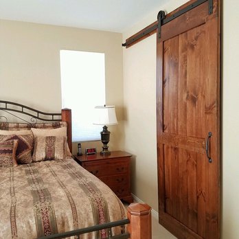 Barn Doors & More - English Chestnut Barn Door with Hardware for a master bedroom/bathroom. - Door Sales/Installation Near Me Barn Doors & More - English Chestnut Barn Door with Hardware for a master bedroom/bathroom. - Door Sales/Installation Near Me