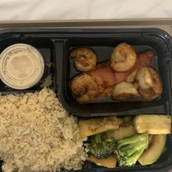 Hibachi Express Zephyrhills - Shrimp and salmon hibachi no carrots