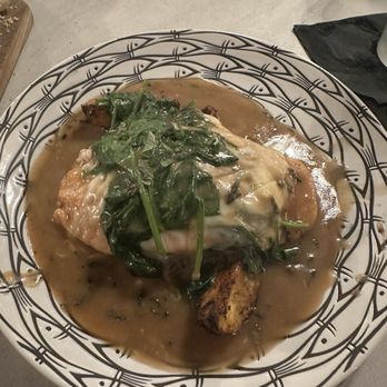 Franco's Italian Restaurant - Chicken with potatoes covered with prosciutto and mozzarella in a sage sauce - Italian Near Me - Ocala, Florida Franco's Italian Restaurant - Chicken with potatoes covered with prosciutto and mozzarella in a sage sauce - Italian Near Me - Ocala, Florida
