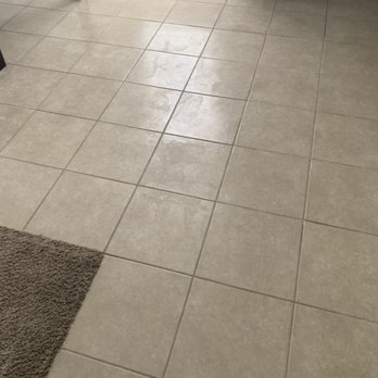 All Pro Carpet Care - Dirty tile after being professionally cleaned - Carpet Cleaning Near Me - Bakersfield, California
