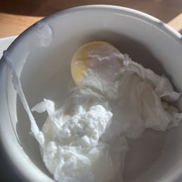 Horrible poached eggs! Horrible poached eggs!