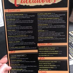 Primo Pizzeria/Cacciattores Banquet Hall - Menu