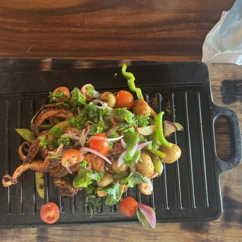 Mayan Beach Club - Octopus on Grill - Seafood Near Me - Isla Mujeres, ROO Mayan Beach Club - Octopus on Grill - Seafood Near Me - Isla Mujeres, ROO