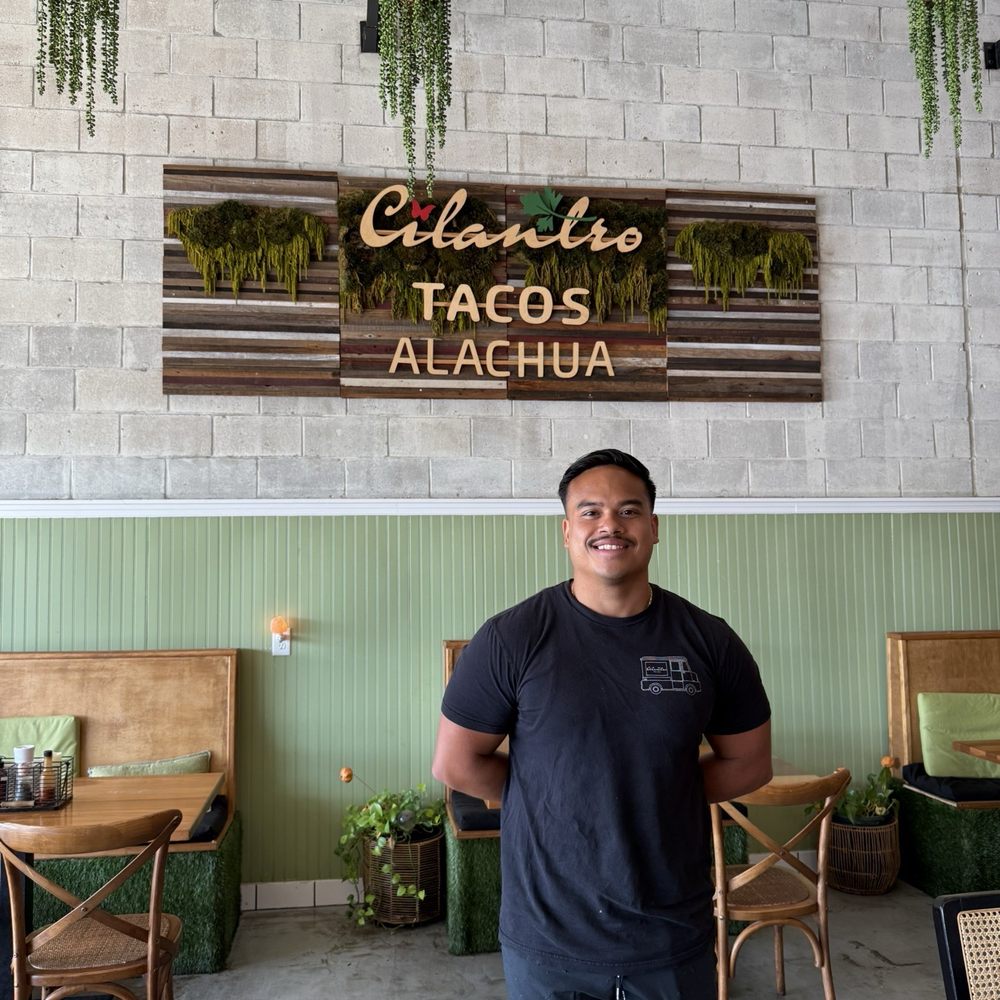 Cilantro Tacos - Nate/One of the owners. He was incredibly nice as well as his employees. Customer service was # 1!! - Tacos Near Me - Newberry, Florida Cilantro Tacos - Nate/One of the owners. He was incredibly nice as well as his employees. Customer service was # 1!! - Tacos Near Me - Newberry, Florida