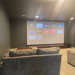 Home Entertainment Solutions - New Screen, Cabinets, & Speakers!