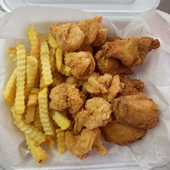 Taste Like 82 - Fried shrimp, chicken and fries combo. - Seafood Near Me - Miami, Florida