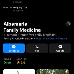 Albemarle Center For Family Medicine - Call time and wait time